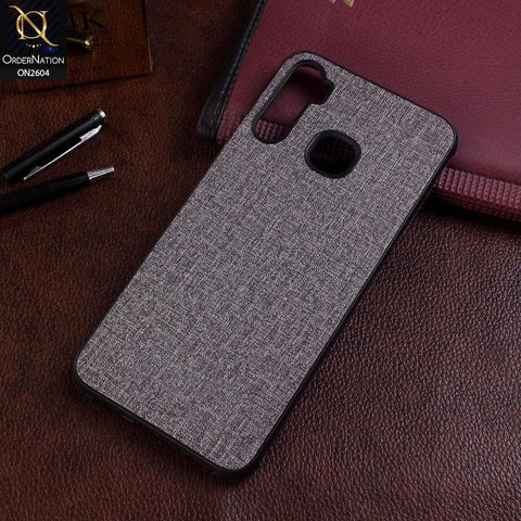 Infinix S5 Lite Cover - Gray - New Fabric Soft Silicone Logo Case