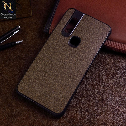 Infinix S5 Pro Cover - Brown - New Fabric Soft Silicone Logo Case