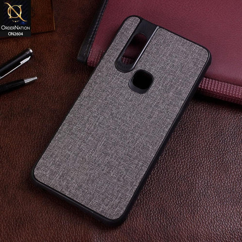 Infinix S5 Pro Cover - Gray - New Fabric Soft Silicone Logo Case