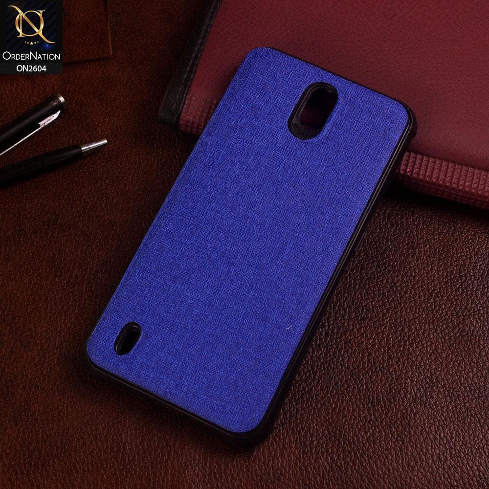 Nokia C1 Cover - Blue - New Fabric Soft Silicone Logo Case