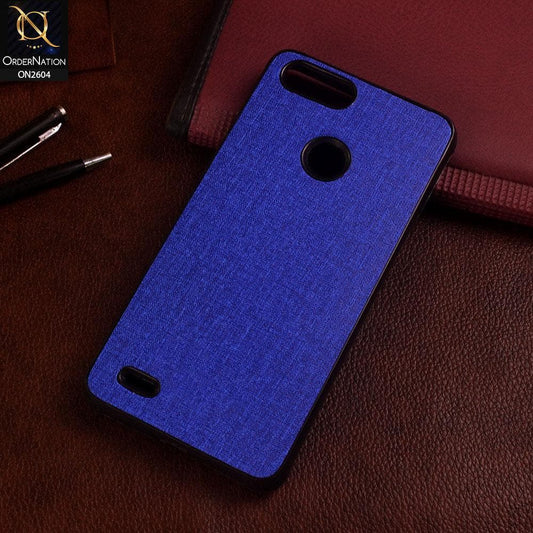 Tecno Pop 2 F Cover - Blue - New Fabric Soft Silicone Logo Case
