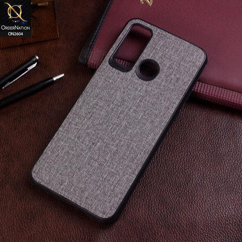 Tecno Pouvoir 4 Cover - Gray - New Fabric Soft Silicone Logo Case