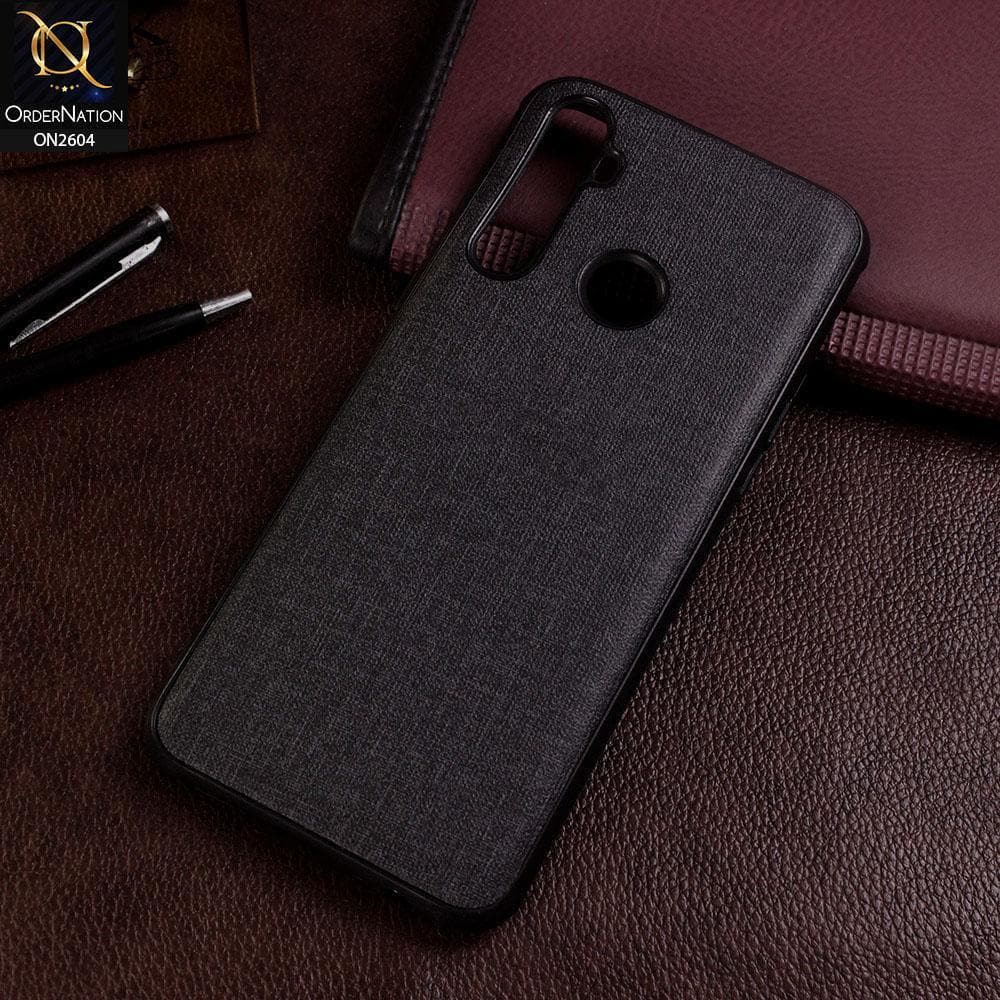 Realme 5s Cover - Black - New Fabric Soft Silicone Logo Case
