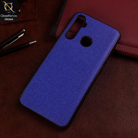 Realme 5 Cover - Blue - New Fabric Soft Silicone Logo Case