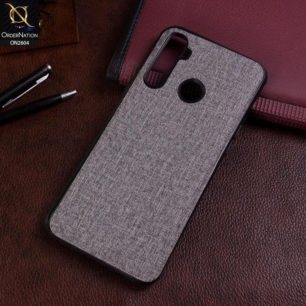 Realme 5 Cover - Gray - New Fabric Soft Silicone Logo Case