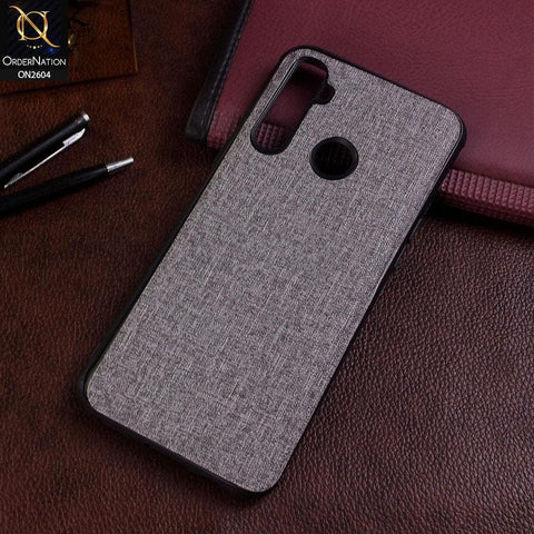Realme 6i Cover - Gray - New Fabric Soft Silicone Logo Case