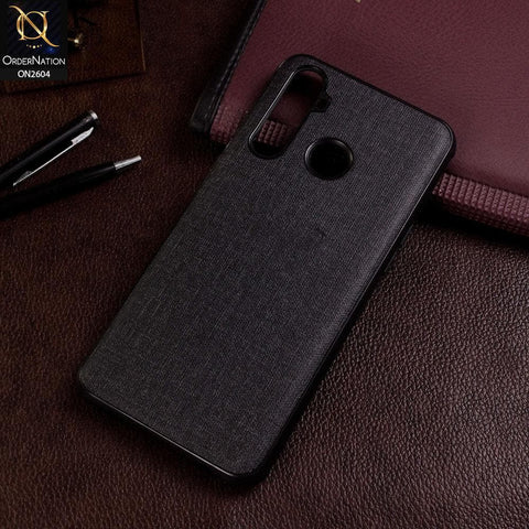 Realme 5 Pro Cover - Black - New Fabric Soft Silicone Logo Case