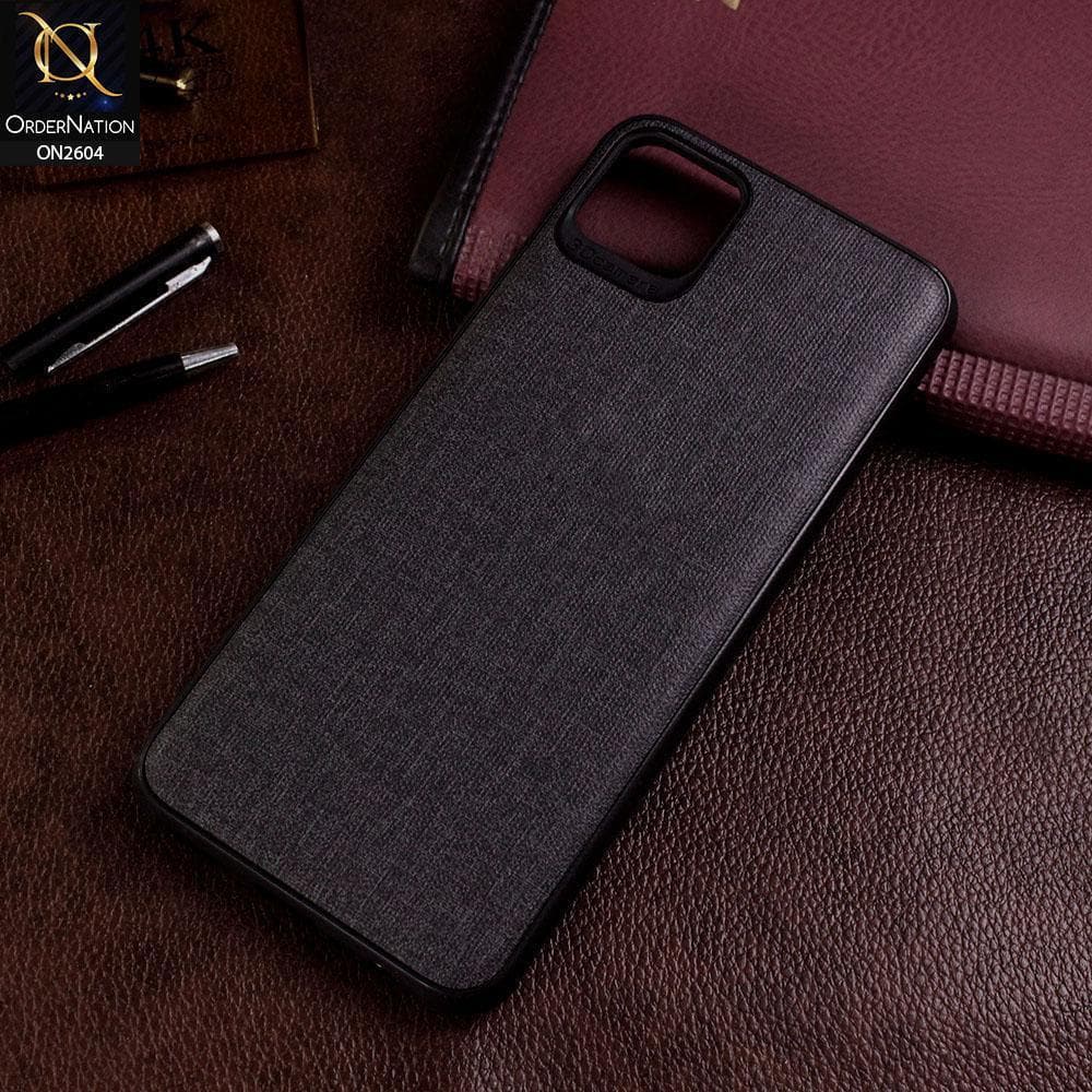 Realme C11 Cover - Black - New Fabric Soft Silicone Logo Case