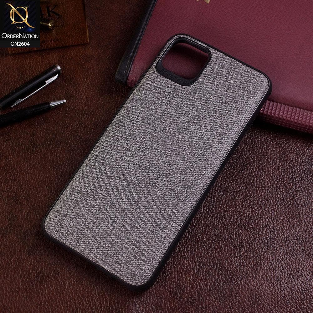 Realme C11 Cover - Gray - New Fabric Soft Silicone Logo Case
