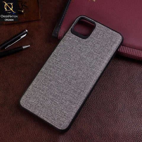 Realme C11 Cover - Gray - New Fabric Soft Silicone Logo Case