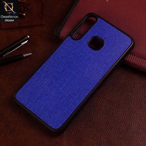 Infinix Smart 3 Plus Cover - Blue - New Fabric Soft Silicone Logo Case