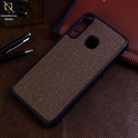 Infinix Smart 3 Plus Cover - Brown - New Fabric Soft Silicone Logo Case