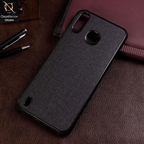 Infinix Smart 4 Cover - Black - New Fabric Soft Silicone Logo Case