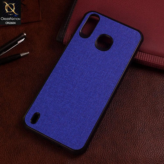 Infinix Smart 4 Cover - Blue - New Fabric Soft Silicone Logo Case