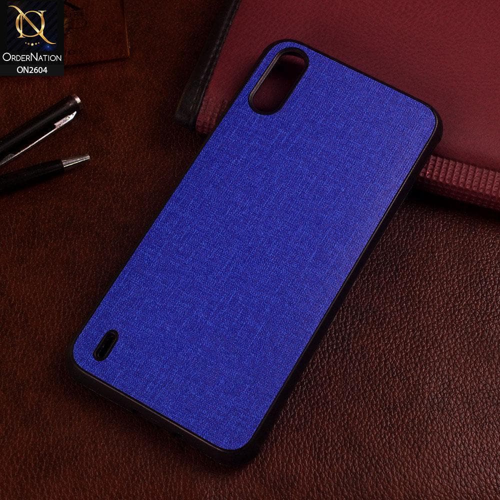 Tecno Spark Go Cover - Blue - New Fabric Soft Silicone Logo Case