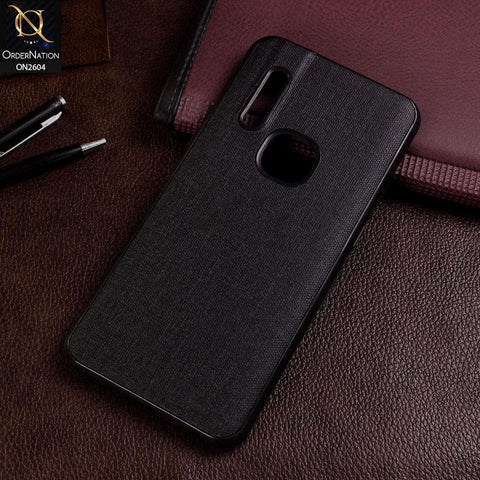 Vivo V15 Cover - Black - New Fabric Soft Silicone Logo Case