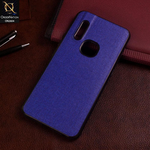 Vivo V15 Cover - Blue - New Fabric Soft Silicone Logo Case