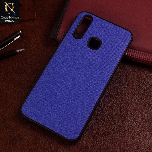 Vivo Y11 2019 Cover - Blue - New Fabric Soft Silicone Logo Case