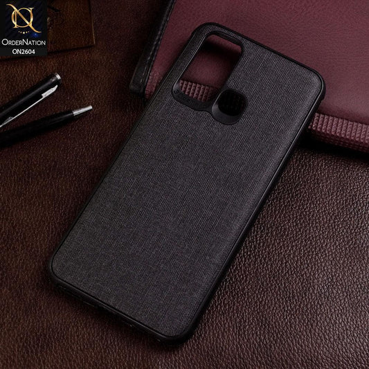 Vivo Y30 Cover - Black - New Fabric Soft Silicone Logo Case