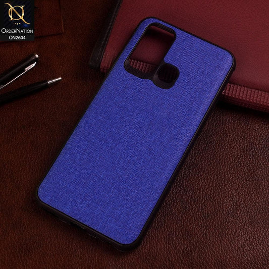 Vivo Y50 Cover - Blue - New Fabric Soft Silicone Logo Case