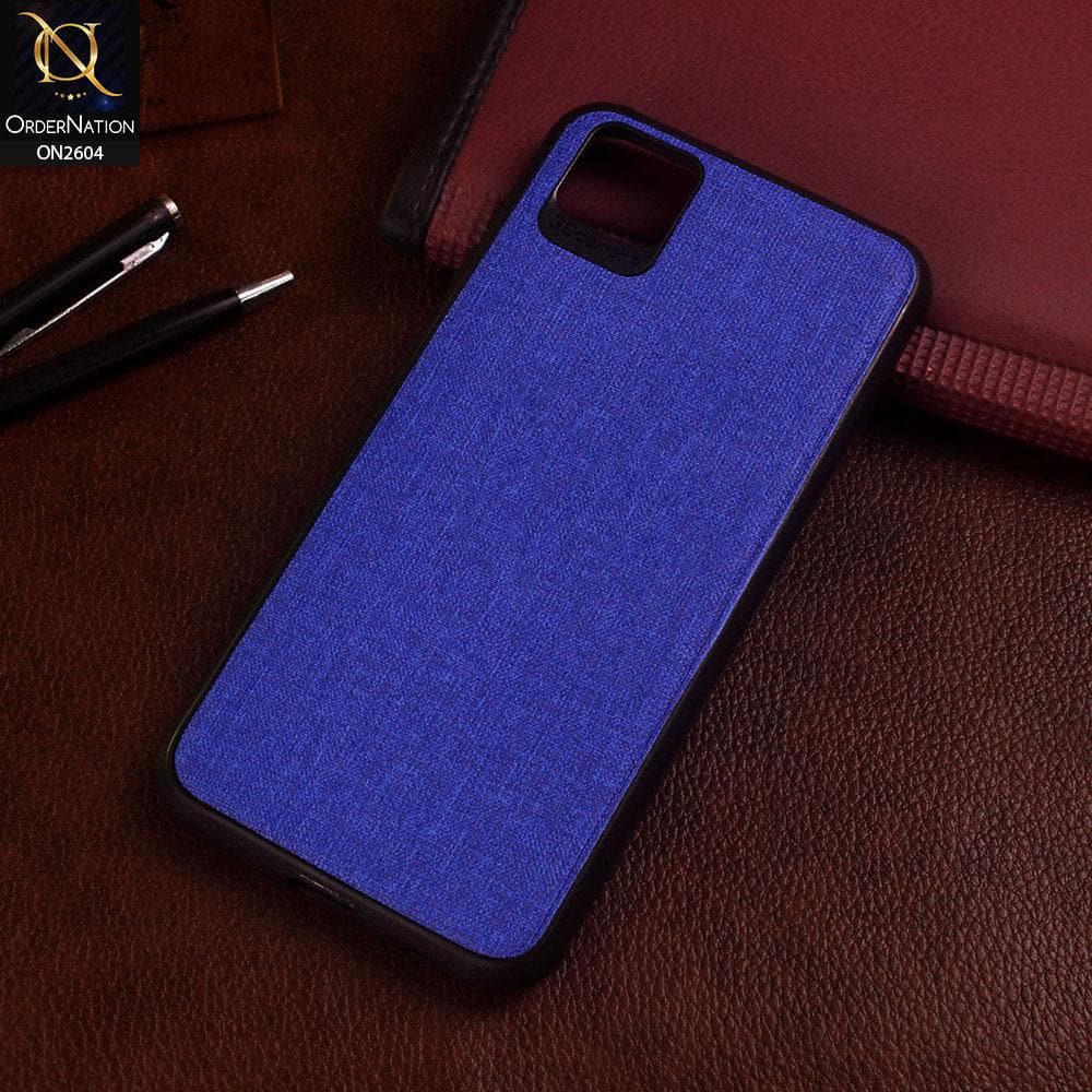 Huawei Y5p Cover - Blue - New Fabric Soft Silicone Logo Case