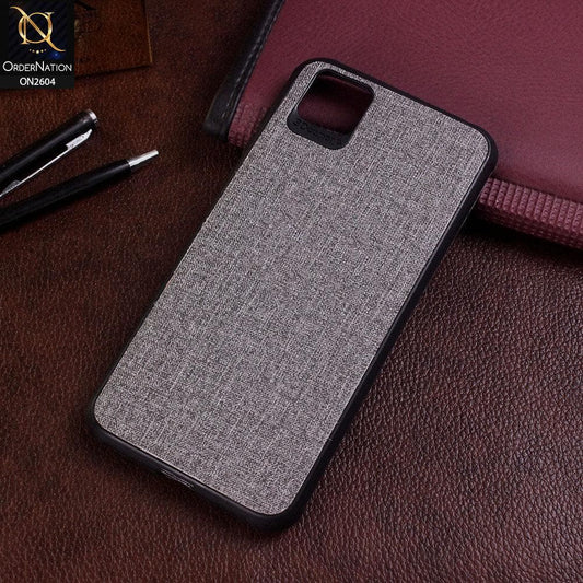 Huawei Y5p Cover - Gray - New Fabric Soft Silicone Logo Case