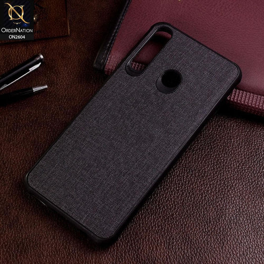 Huawei Y6p Cover - Black - New Fabric Soft Silicone Logo Case