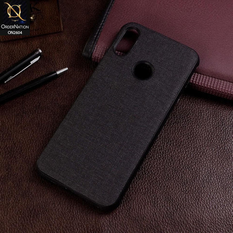 Huawei Y6 2019 / Y6 Prime 2019 Cover - Black - New Fabric Soft Silicone Logo Case