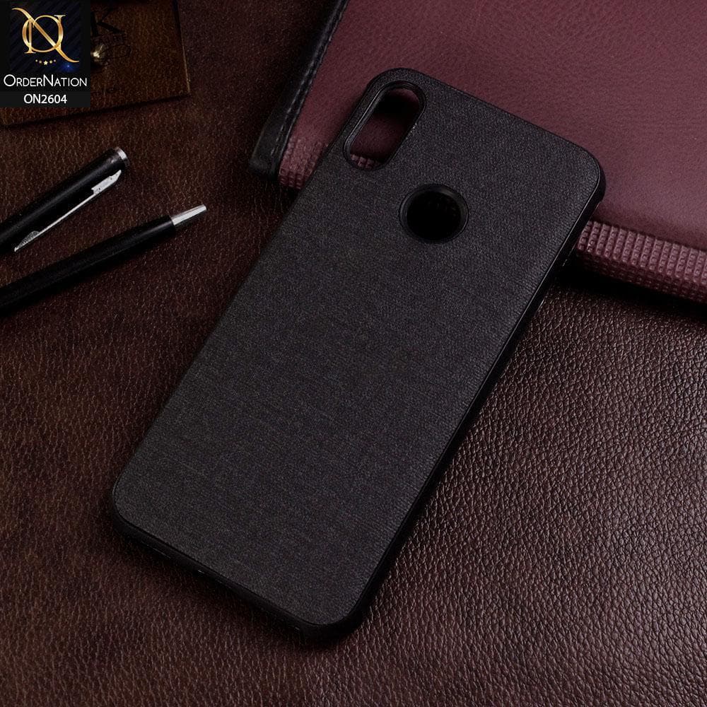 Huawei Y6s 2019 Cover - Black - New Fabric Soft Silicone Logo Case
