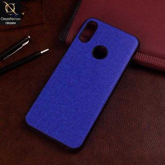 Huawei Y6 2019 / Y6 Prime 2019 Cover - Blue - New Fabric Soft Silicone Logo Case