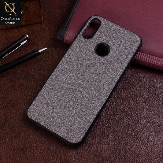 Huawei Y6 2019 / Y6 Prime 2019 Cover - Gray - New Fabric Soft Silicone Logo Case