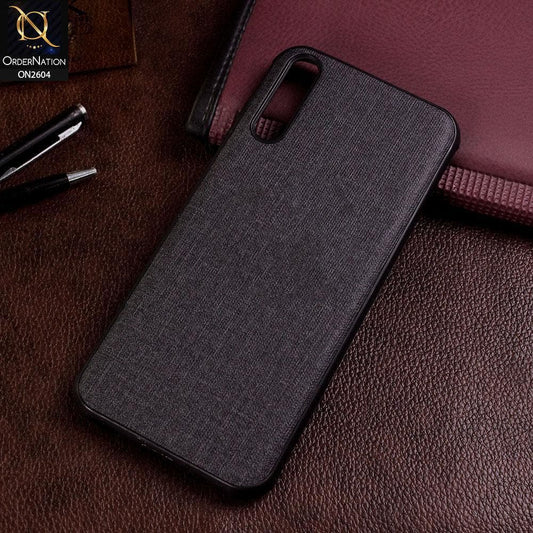 Huawei Y8p Cover - Black - New Fabric Soft Silicone Logo Case
