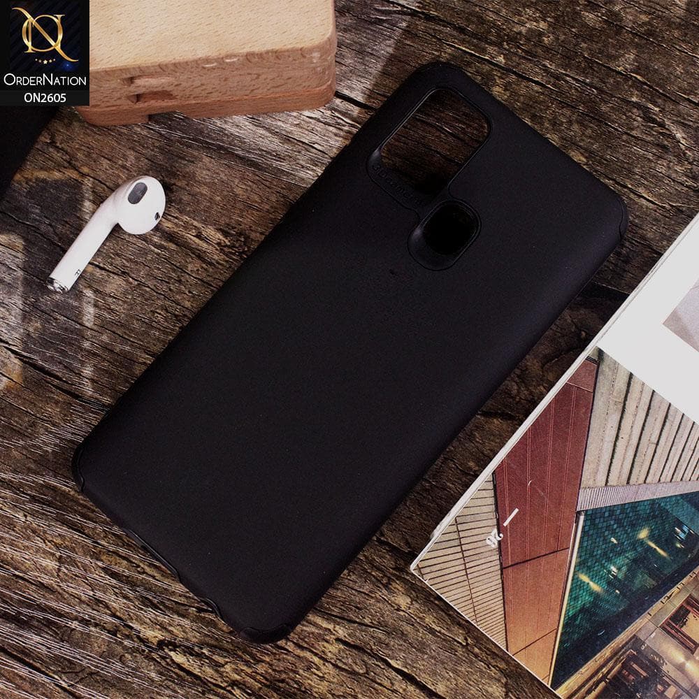 Samsung Galaxy A21s - Black - Matte Colorful Soft Pu Leather Case