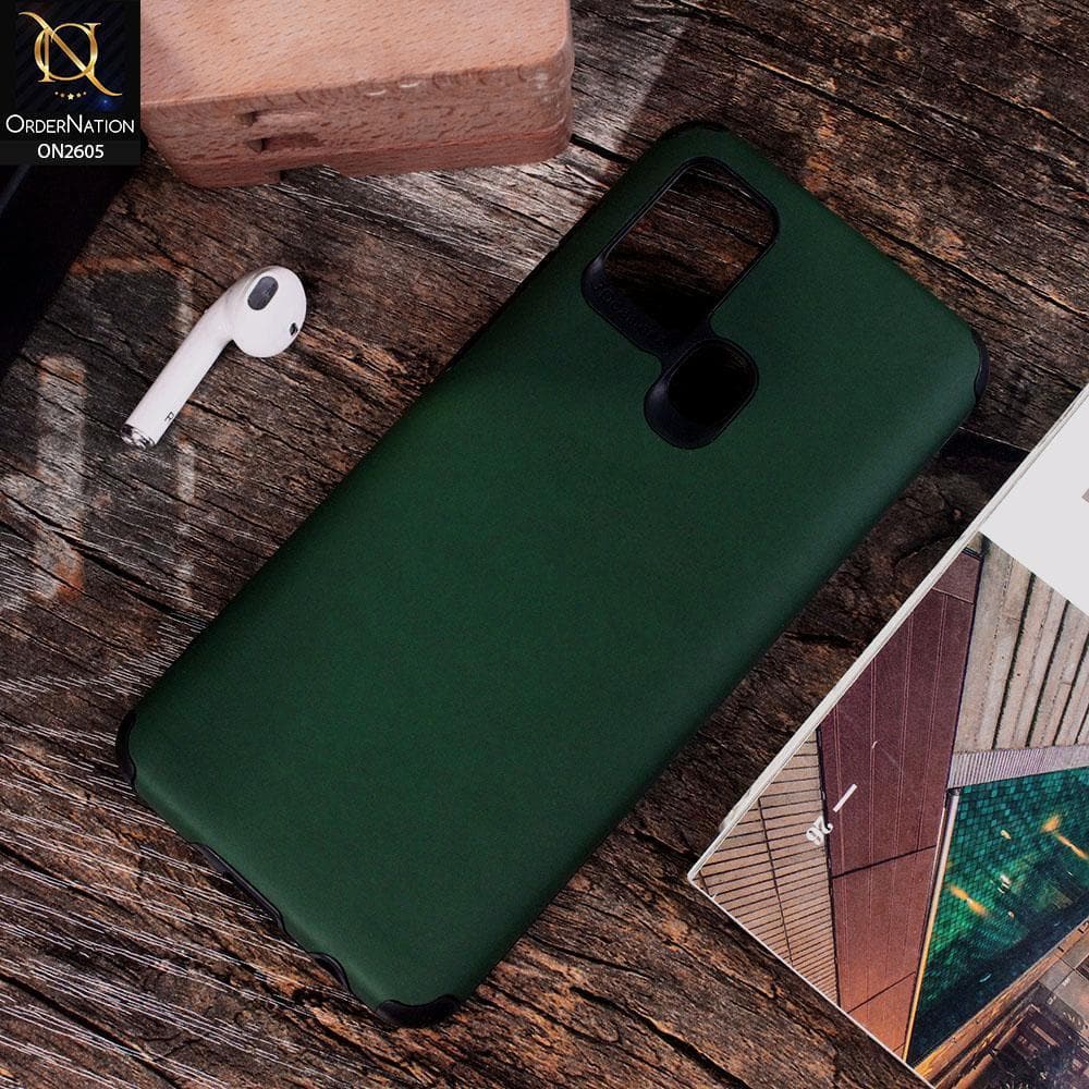 Samsung Galaxy A21s - Green - Matte Colorful Soft Pu Leather Case
