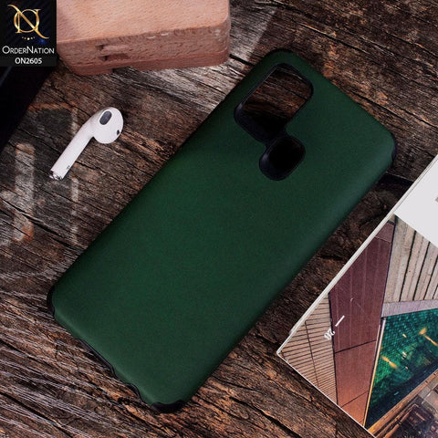 Samsung Galaxy A21s - Green - Matte Colorful Soft Pu Leather Case