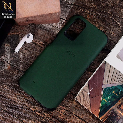 Oppo A52 - Green - Matte Colorful Soft Pu Leather Case