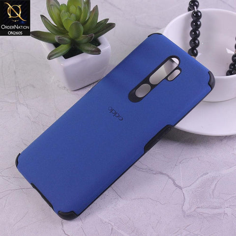 Oppo A5 2020 Cover - Blue - Matte Colorful Soft Pu Leather Case