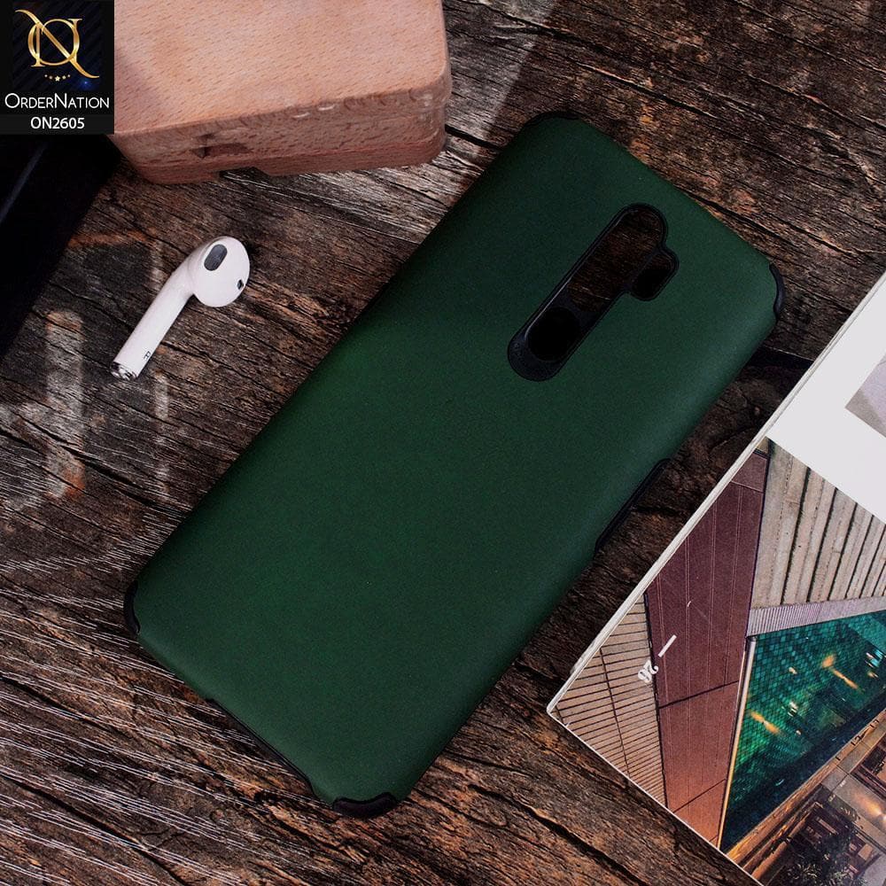 Oppo A9 2020 - Green - Matte Colorful Soft Pu Leather Case