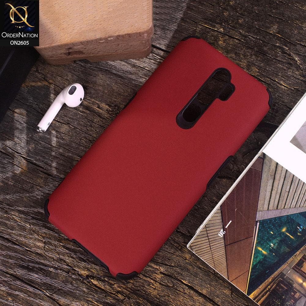 Oppo A5 2020 - Red - Matte Colorful Soft Pu Leather Case