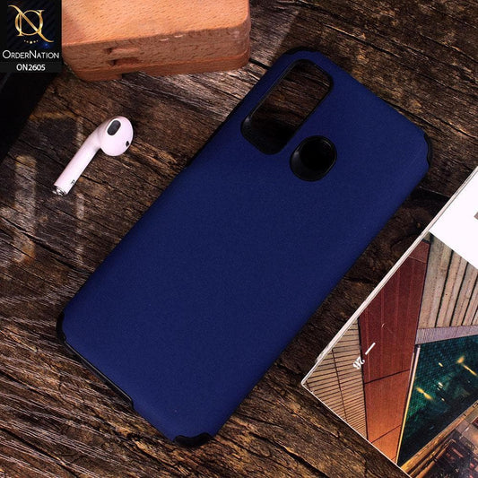 Tecno Camon 15 - Blue - Matte Colorful Soft Pu Leather Case