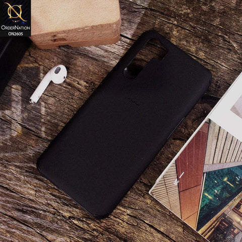 Oppo Reno 3 - Black - Matte Colorful Soft Pu Leather Case