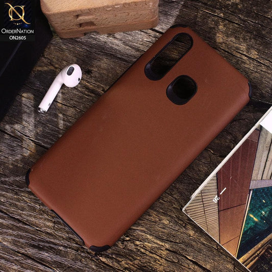 Vivo Y19 - Brown - Matte Colorful Soft Pu Leather Case