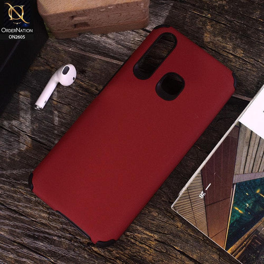Vivo Y19 - Red - Matte Colorful Soft Pu Leather Case