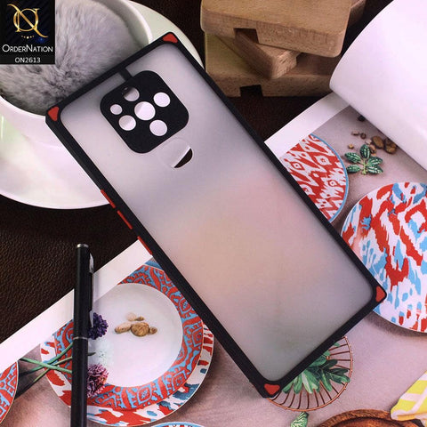 Tecno Camon 16 SE Cover - Black - Square Style Semi Tranparent Color Soft Frame Matte Hard Case