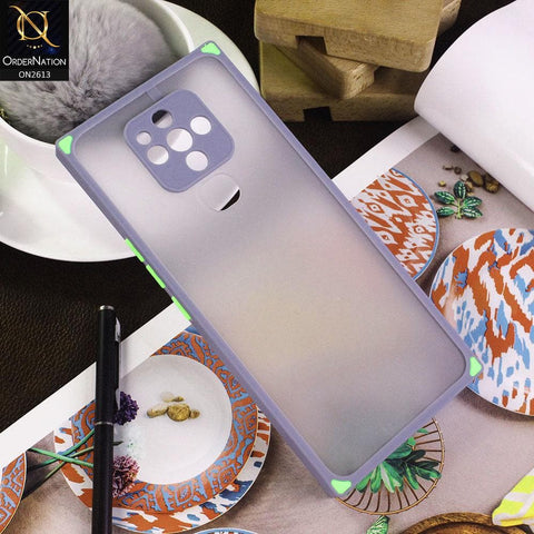 Tecno Camon 16 Pro Cover - Gray - Square Style Semi Tranparent Color Soft Frame Matte Hard Case