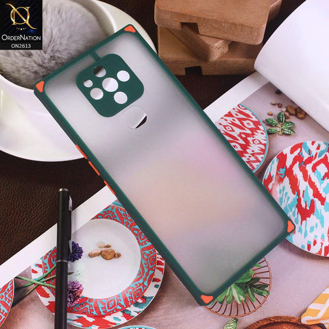 Tecno Camon 16 SE Cover - Green - Square Style Semi Tranparent Color Soft Frame Matte Hard Case