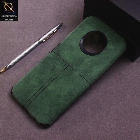 Infinix Note 7 Cover - Green - New Leather Texture Soft Cases