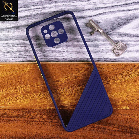 Tecno Camon 16 Pro Cover - Blue - New Stylish Dual Touch Transparent Soft Triangle Case