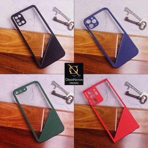 iPhone 11 Cover - Red - New Stylish Dual Touch Transparent Soft Triangle Case