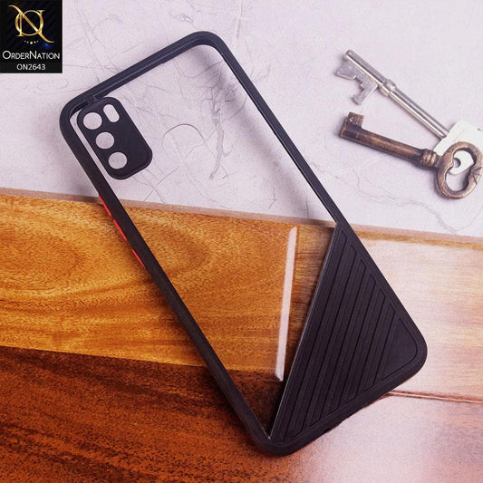 Infinix Hot 9 Play Cover - Black - New Stylish Dual Touch Transparent Soft Triangle Case